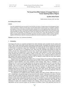 The Cause-Form-Effect Analysis of Conjugal Violence in Yoruba–Speaking States of Nigeria