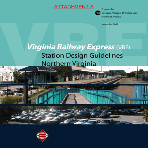 VRE Virginia Railway Express  Station Design Guidelines