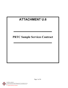 ATTACHMENT U.6  PRTC Sample Services Contract Page 1 of 10