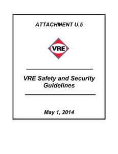 VRE Safety and Security Guidelines ATTACHMENT U.5