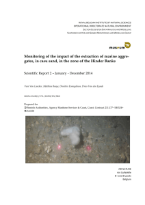 Monitoring of the impact of the extraction of marine aggre-