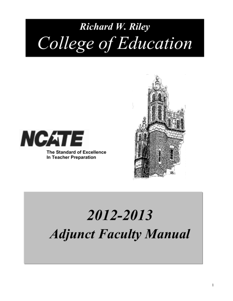 college-of-education-2012-2013-adjunct-faculty-manual