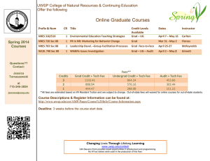 Online Graduate Courses UWSP College of Natural Resources &amp; Continuing Education