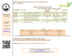 Online Graduate Courses UWSP College of Natural Resources &amp; Continuing Education