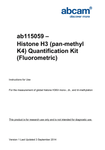 ab115059 – Histone H3 (pan-methyl K4) Quantification Kit (Fluorometric)