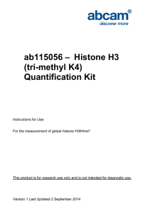 ab115056 – Histone H3 (tri-methyl K4) Quantification Kit