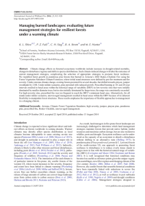 Managing burned landscapes: evaluating future management strategies for resilient forests