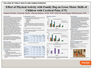 Effect of Physical Activity with Family Dog on Gross Motor... Children with Cerebral Palsy (CP)