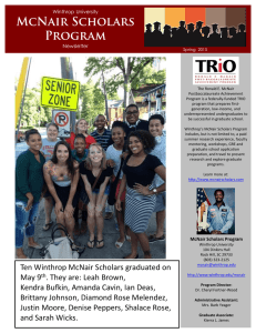 Winthrop University Newsletter