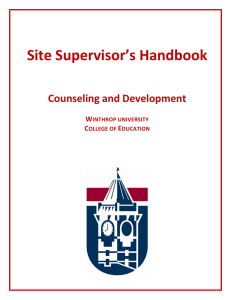 Site Supervisor’s Handbook  Counseling and Development
