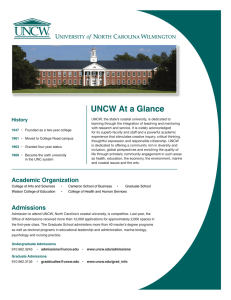 UNCW At a Glance History