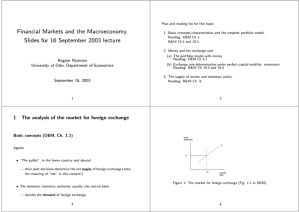 Financial Markets and the Macroeconomy.