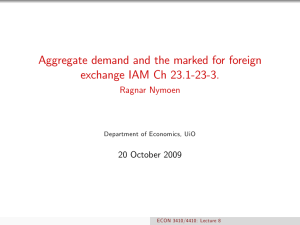 Aggregate demand and the marked for foreign exchange IAM Ch 23.1-23-3.