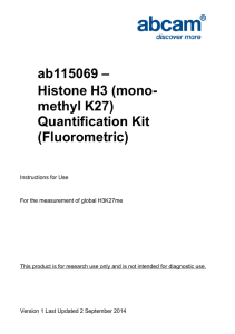 ab115069 – Histone H3 (mono- methyl K27) Quantification Kit