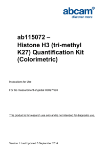ab115072 – Histone H3 (tri-methyl K27) Quantification Kit (Colorimetric)