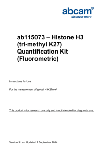 ab115073 – Histone H3 (tri-methyl K27) Quantification Kit (Fluorometric)
