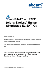 ab181417  –    ENO1 (Alpha-Enolase) Human SimpleStep ELISA Kit
