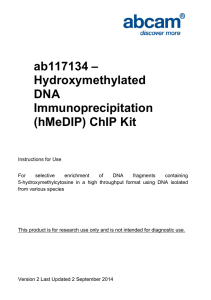 ab117134 – Hydroxymethylated DNA Immunoprecipitation