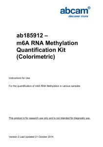 ab185912 – m6A RNA Methylation Quantification Kit (Colorimetric)