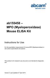 ab155458 – MPO (Myeloperoxidase) Mouse ELISA Kit Instructions for Use