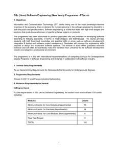 BSc (Hons) Software Engineering (New Yearly Programme - FT)