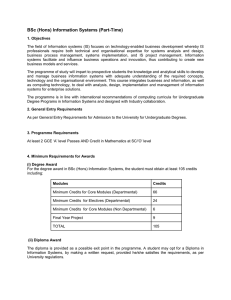 BSc (Hons) Information Systems (Part-Time)