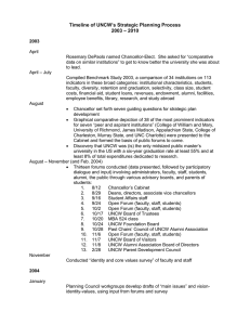 Timeline of UNCW’s Strategic Planning Process – 2010 2003