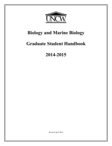 Biology and Marine Biology  Graduate Student Handbook 2014-2015