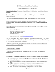 2015 Research Council Grant Guidelines