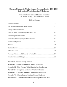 Master of Science in Marine Science Program Review 2004-2010