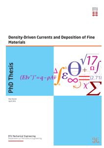 PhD Thesis Density-Driven Currents and Deposition of Fine Materials Sina Saremi