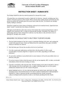 INSTRUCTION SHEET: HUMAN BITE University of North Carolina Wilmington