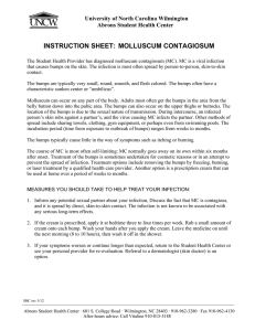 INSTRUCTION SHEET: MOLLUSCUM CONTAGIOSUM University of North Carolina Wilmington
