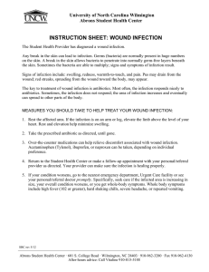 INSTRUCTION SHEET: WOUND INFECTION University of North Carolina Wilmington