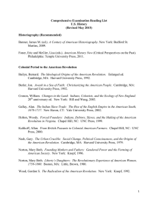 Comprehensive Examination Reading List U.S. History (Revised May 2015)