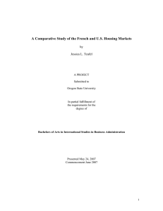 A Comparative Study of the French and U.S. Housing Markets by