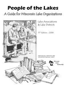 People of the Lakes A Guide for Wisconsin Lake Organizations Lake Associations