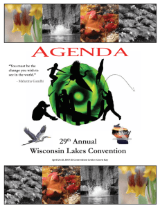 Agenda 29 Annual Wisconsin Lakes Convention