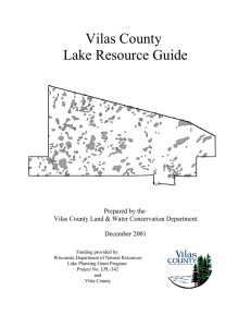 Vilas County Lake Resource Guide Prepared by the