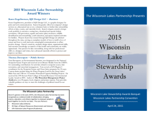 2015 Wisconsin Lake Stewardship Award Winners The Wisconsin Lakes Partnership Presents Business