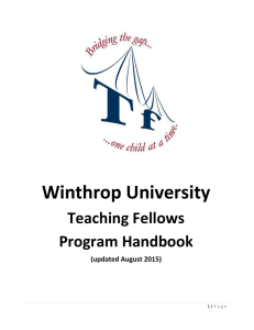Winthrop University Teaching Fellows Program Handbook