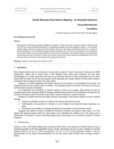 Gombe Metropolis Road Network Mapping – An Intergrated Approach Dauda WaziriAbdullahi