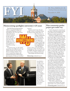 FYI Homecoming spotlights university’s 125 years  The News Bulletin for the