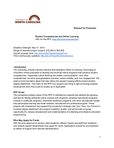   Request for Proposals  Student Competencies and Online Learning  ​