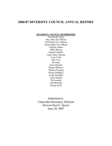 2006/07 DIVERSITY COUNCIL ANNUAL REPORT