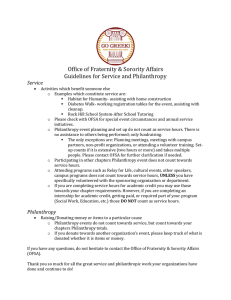 Office of Fraternity &amp; Sorority Affairs Guidelines for Service and Philanthropy Service