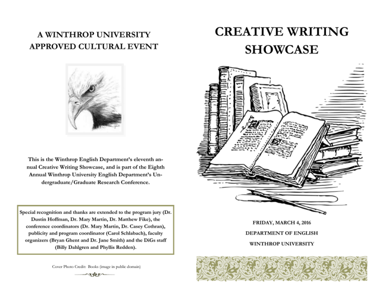 CREATIVE WRITING SHOWCASE A WINTHROP UNIVERSITY