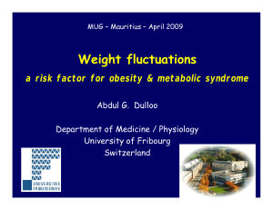 Weight fluctuations a risk factor for obesity &amp; metabolic syndrome