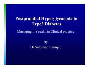 Postprandial Hyperglycaemia in Type2 Diabetes i h