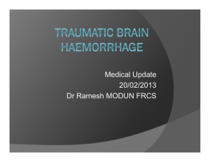 Medical Update 20/02/2013 Dr Ramesh MODUN FRCS